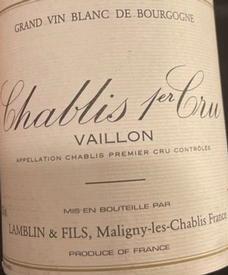 Lamblin Chablis Premier Cru Vaillon 2020